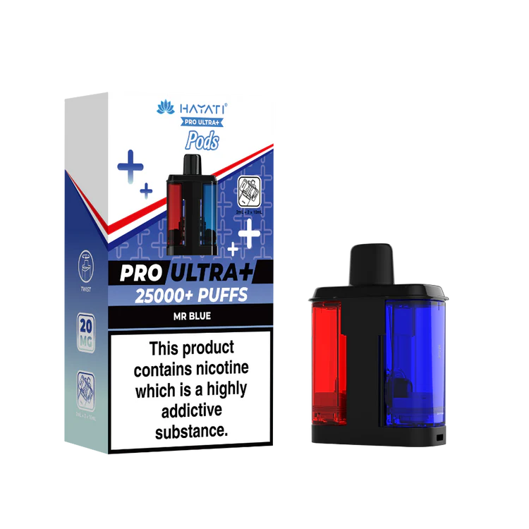 Hayati Pro Ultra Plus 25K Mr Blue Flavored Prefilled Pod