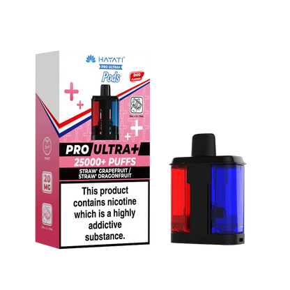 Hayati Pro Ultra Plus 25K Straw' Grapefruit/ Straw' Dragonfruit Flavored Prefilled Pod