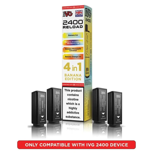 Banana Edition flavoured IVG 2400 Reload 4 in 1 Pod