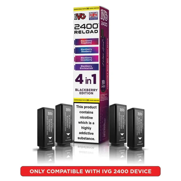 Blackberry Edition flavoured IVG 2400 Reload 4 in 1 Pod