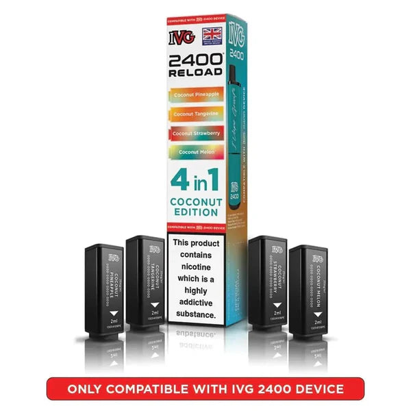 Coconut Edition flavoured IVG 2400 Reload 4 in 1 Pod
