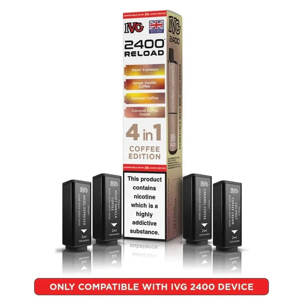 Coffee Edition flavoured IVG 2400 Reload 4 in 1 Pod