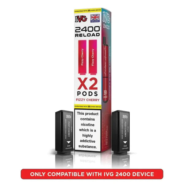 Fizzy Cherry flavoured IVG 2400 Reload 4 in 1 Pod
