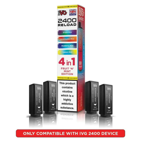 Fruit N Mint Edition flavoured IVG 2400 Reload 4 in 1 Pod