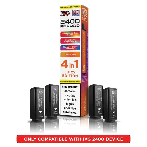 Juicy Edition flavoured IVG 2400 Reload 4 in 1 Pod
