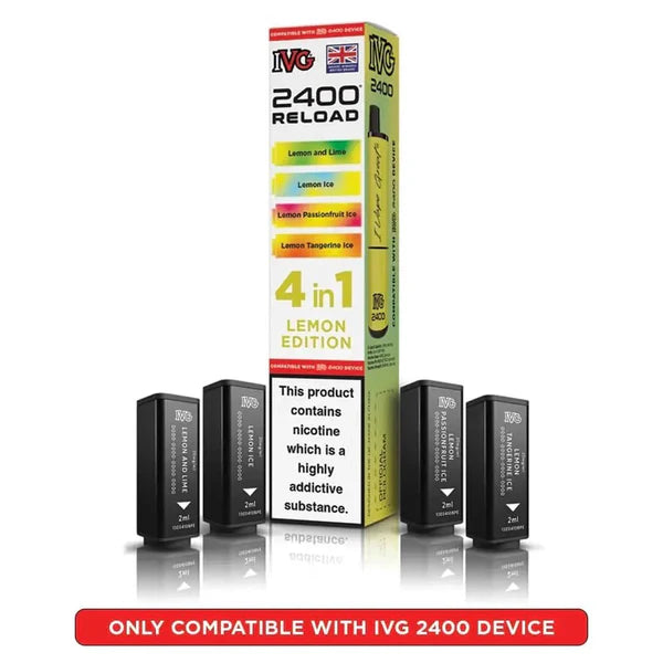 Lemon Edition flavoured IVG 2400 Reload 4 in 1 Pod