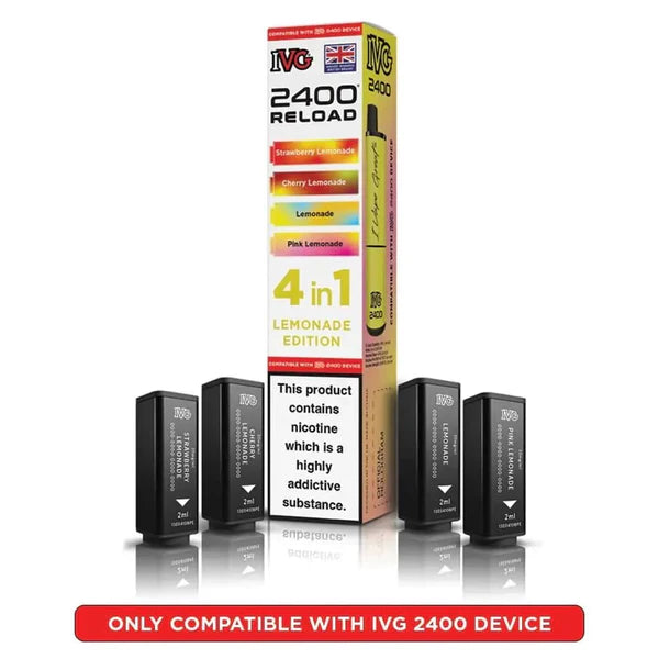 Lemonade Edition flavoured IVG 2400 Reload 4 in 1 Pod