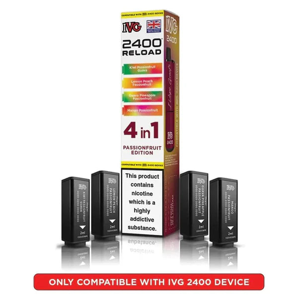 Passionfruit Edition flavoured IVG 2400 Reload 4 in 1 Pod