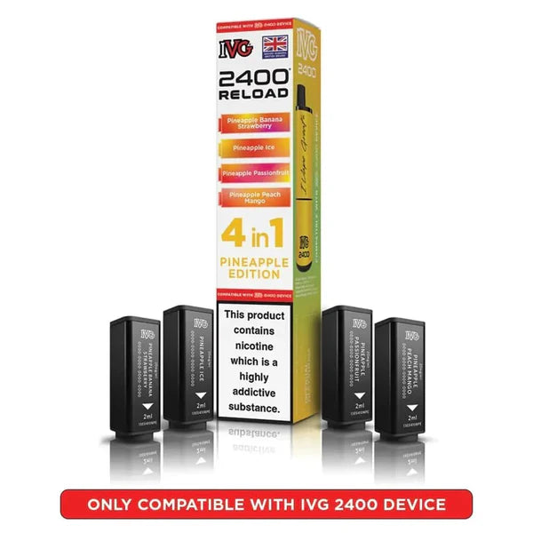 Pineapple Edition flavoured IVG 2400 Reload 4 in 1 Pod