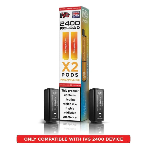 Pineapple Ice flavoured IVG 2400 Reload 4 in 1 Pod