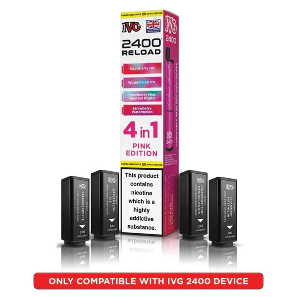 Pink Edition flavoured IVG 2400 Reload 4 in 1 Pod