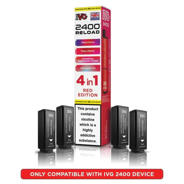 Red Edition flavoured IVG 2400 Reload 4 in 1 Pod