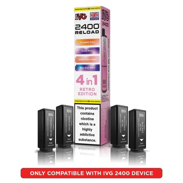 Retro Edition flavoured IVG 2400 Reload 4 in 1 Pod