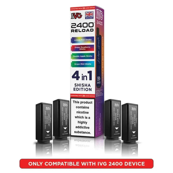 Shisha Edition flavoured IVG 2400 Reload 4 in 1 Pod