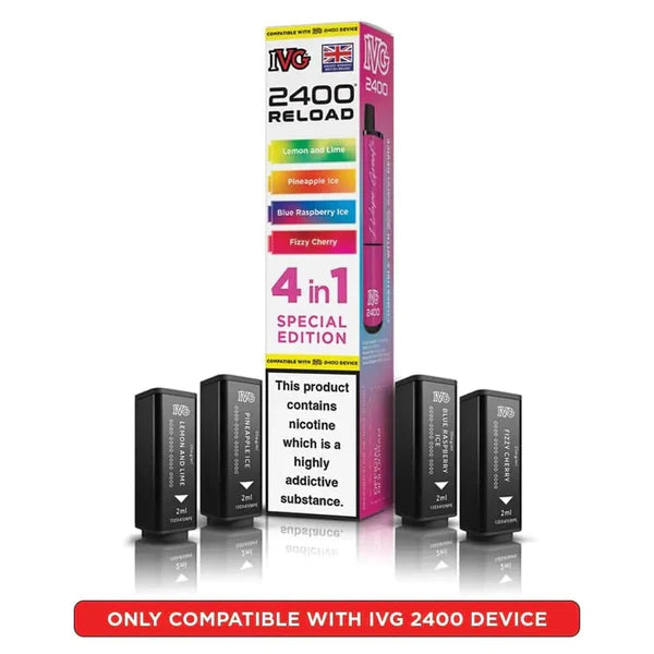 Special Edition flavoured IVG 2400 Reload 4 in 1 Pod