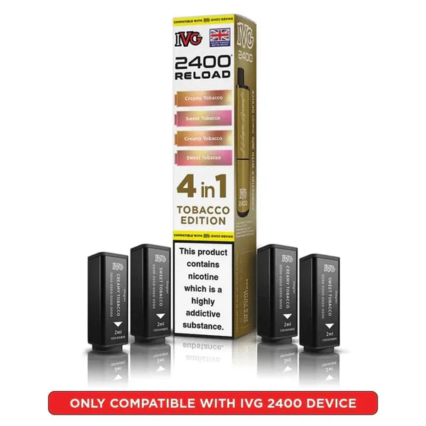 Tobacco Edition flavoured IVG 2400 Reload 4 in 1 Pod