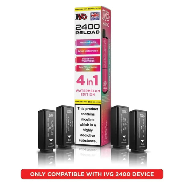 Watermelon Edition flavoured IVG 2400 Reload 4 in 1 Pod