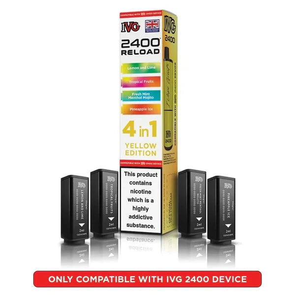 Yellow Edition flavoured IVG 2400 Reload 4 in 1 Pod