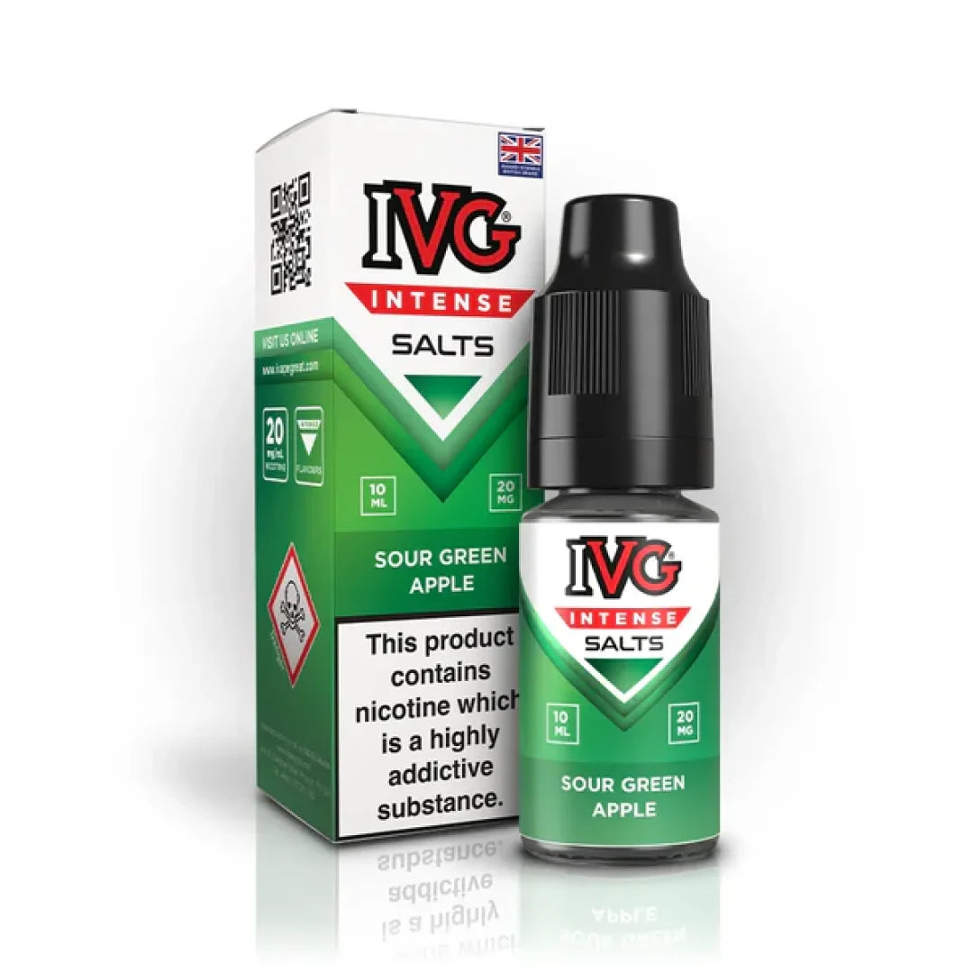 Sour Green Apple flavoured IVG Intense Salts