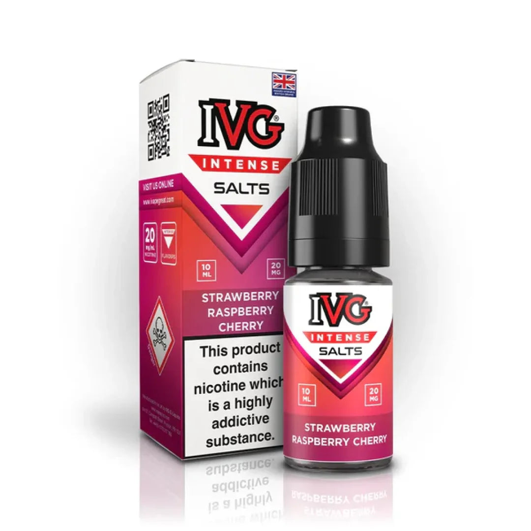 Strawberry Raspberry Cherry flavoured IVG Intense Salts