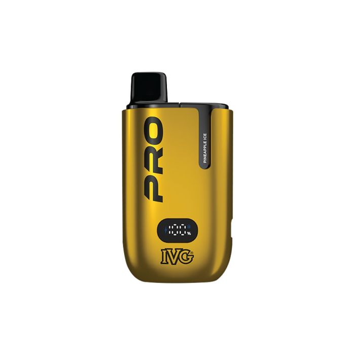 Pineapple Ice flavour IVG Pro 12 Prefilled Vape Kit in Yellow colour