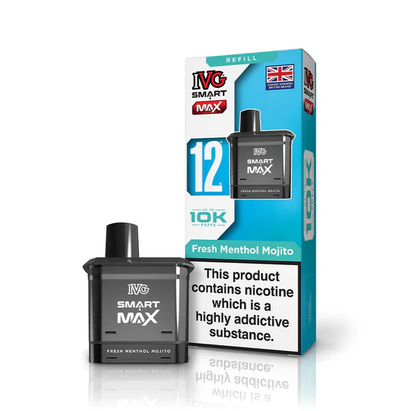 Fresh Menthol Mojito flavoured IVG Smart Max Replacement Pod in Blue Colour