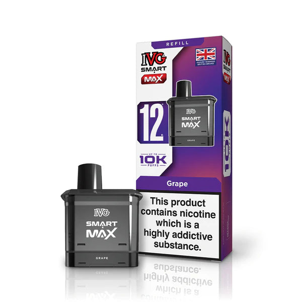 Grape flavoured IVG Smart Max Replacement Pod in Purple Colour