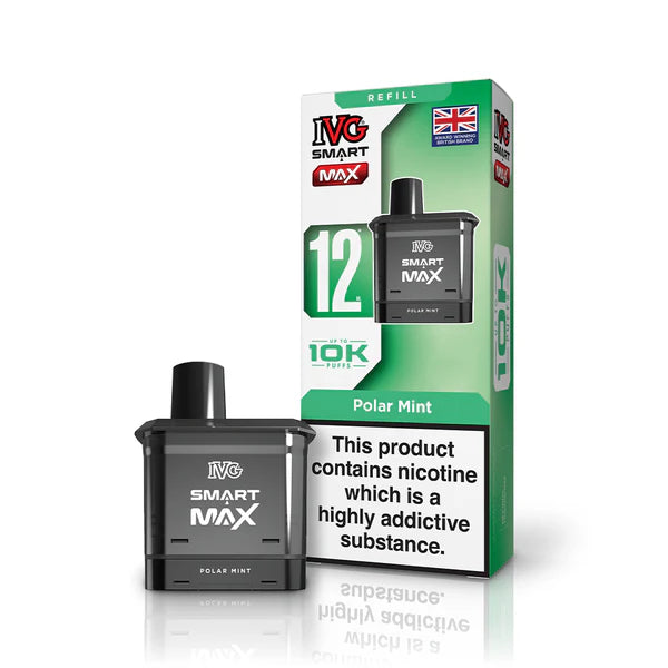 Polar Mint flavoured IVG Smart Max Replacement Pod in Green Colour