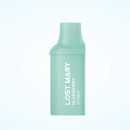 Blueberry Flavoured Lost Mary BM600 Prefilled Pod in Tiffany Blue