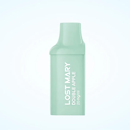 Double Apple flavoured Lost Mary BM600 Prefilled Pod in Cambridge Blue Colour 
