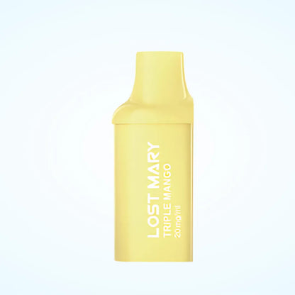 Triple Mango flavoured Lost MaryBM600 Prefilled Pod in Yellow colour 