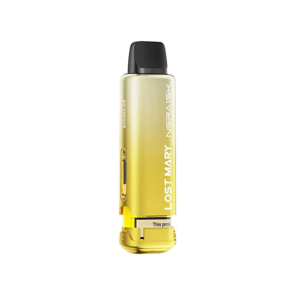 Banana Ice flavour Yellow colour Lost Mary Nera 30K Fullview Replacement Pod