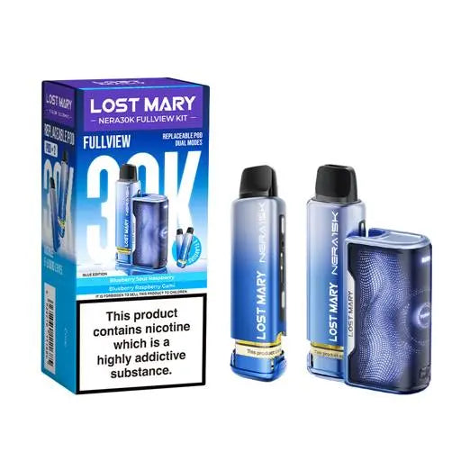 Blue Edition flavoured Lost Mary Nera 30K Fullview Vape Kit