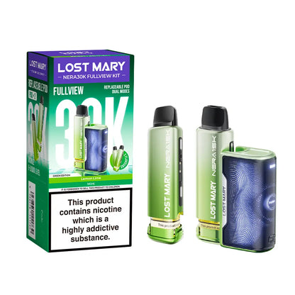 Green Edition flavoured Lost Mary Nera 30K Fullview Vape Kit