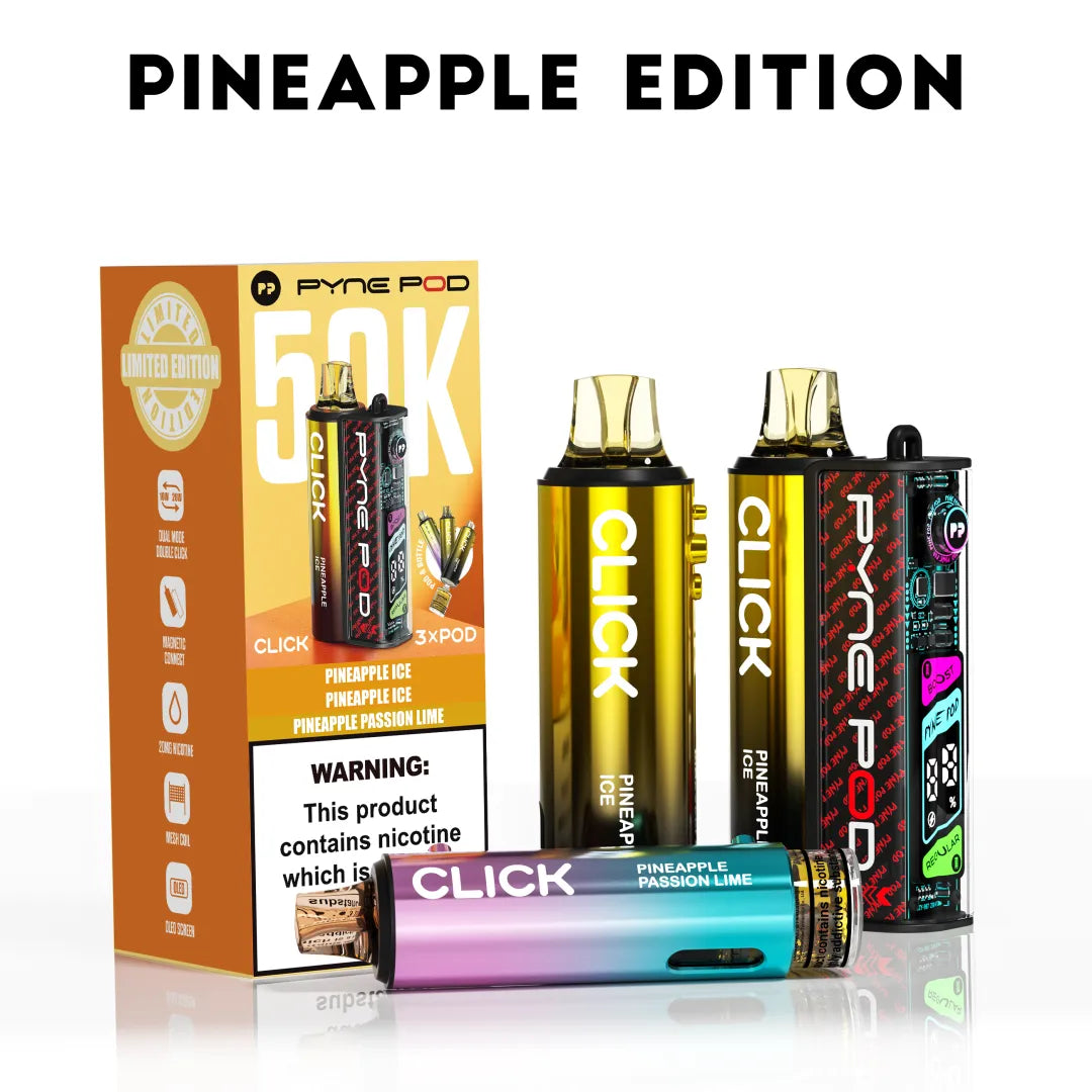Pineapple Edition flavoured Pyne Pod Click 50K Vape Kit