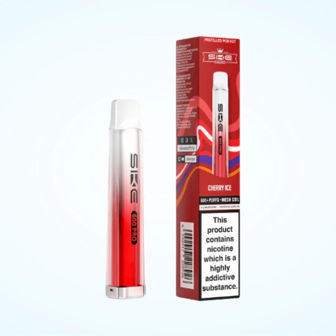 Cherry Ice Flavoured SKE Crystal Pro 600 Prefilled Pod Kit in Red Colour 