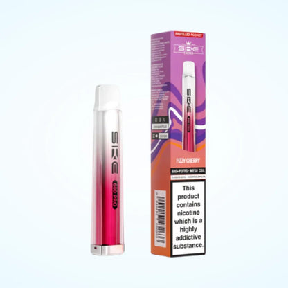 Fizzy Cherry Flavoured SKE Crystal Pro 600 Prefilled Pod Kit in Light Purple Colour 