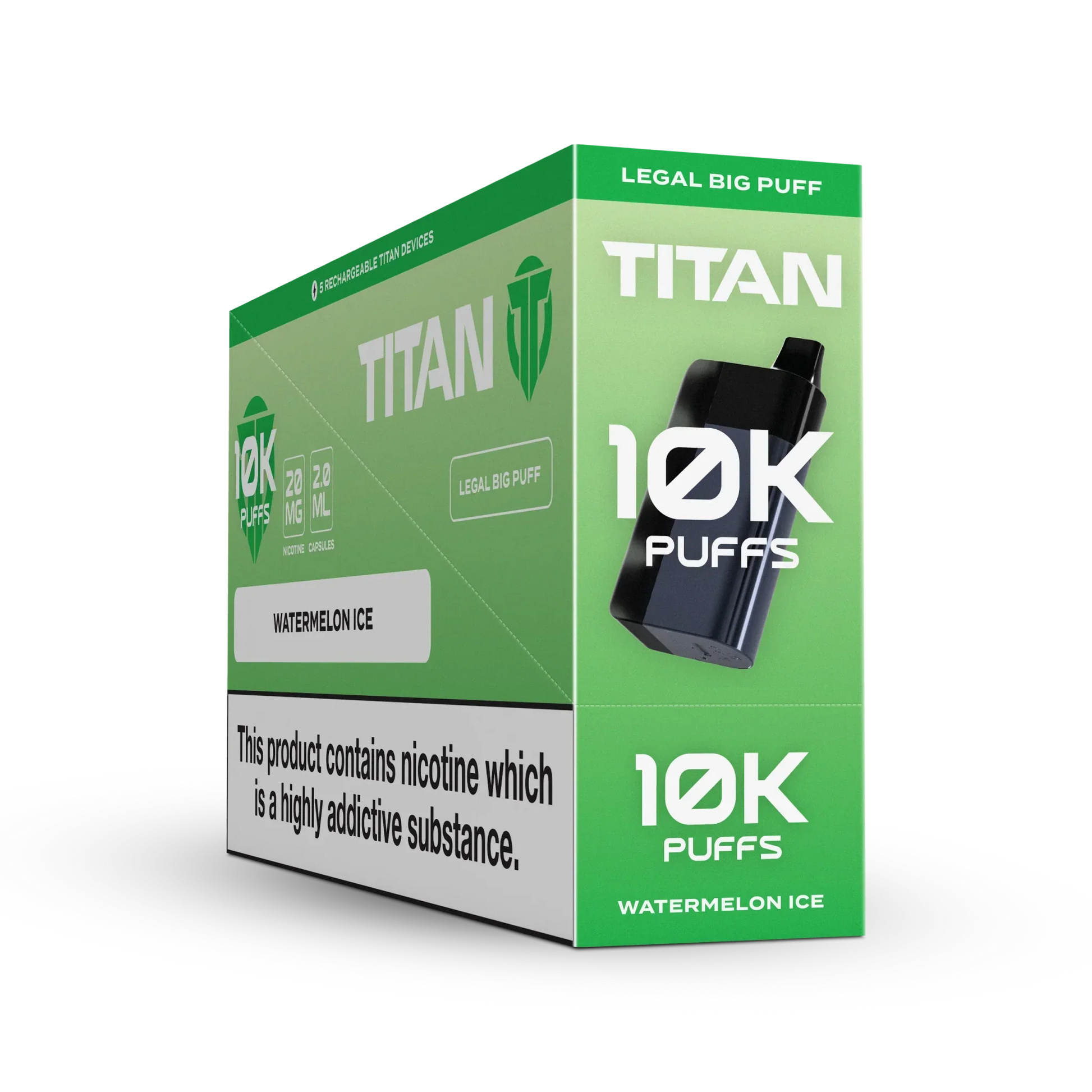 Titan 10K Puffs Disposable Vape Pod Kit Box of 5 - Vape Wholesale Mcr