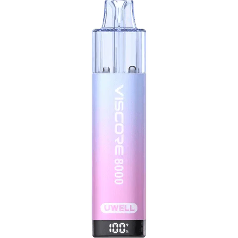 Blue Razz Lemonade flavoured VisCore 8000 Uwell in Blue Pink Colour