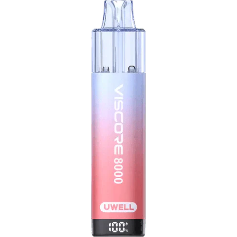 Milky Strawberry flavoured VisCore 8000 Uwell in Bluish Red Colour