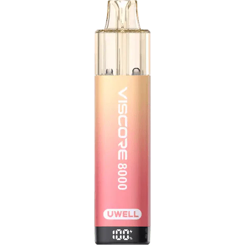 Pineapple Ice flavoured VisCore 8000 Uwell in Reddish Orange Colour