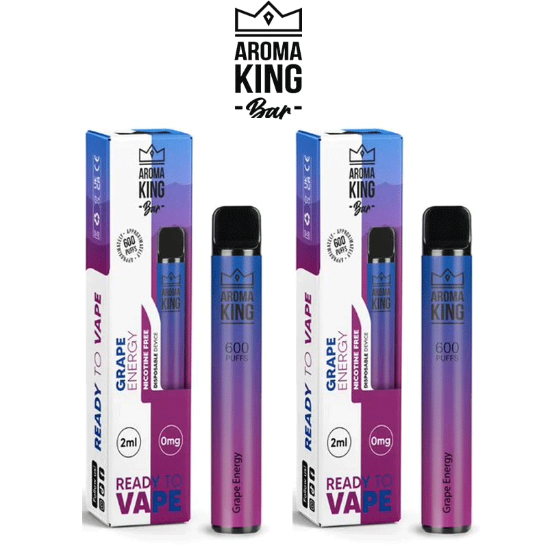 Aroma King Grape Energy 10 x Disposable Vape Multipack