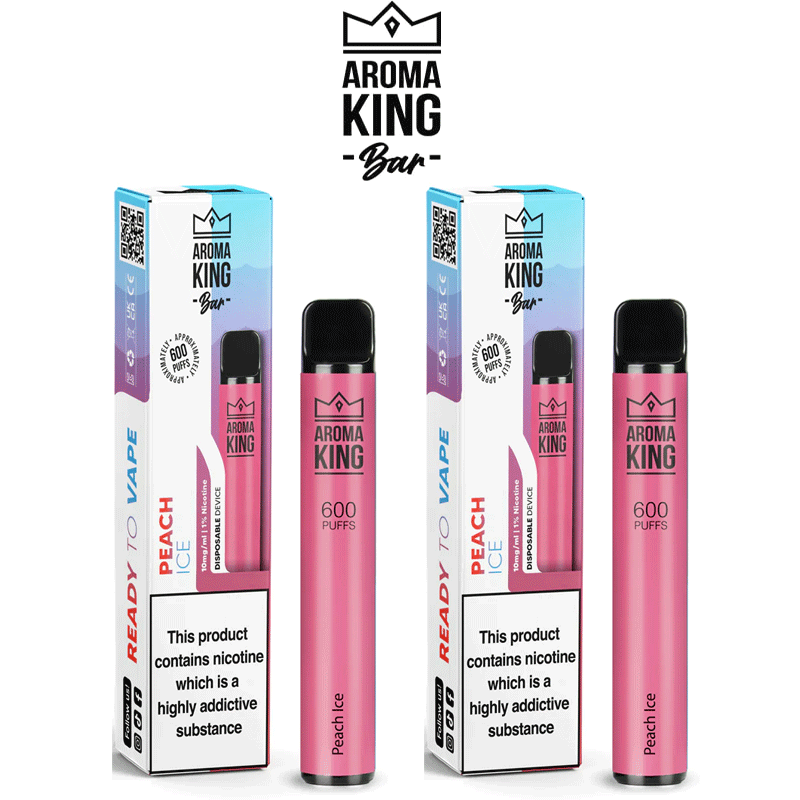 Aroma King Peach Ice 10 x Disposable Vape Multipack