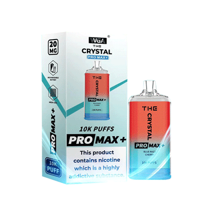 The Crystal Pro Max Plus 10000 Disposable Vape Pod 20MG 10x Multipack