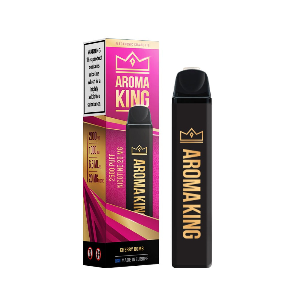 Aroma King Gold Edition Cherry Bomb Disposable Pod Device Kit 2500 Puffs