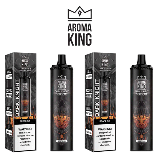 Grape Ice Aroma King Dark Knight 10K Disposable 10 x Vape Device Multipack