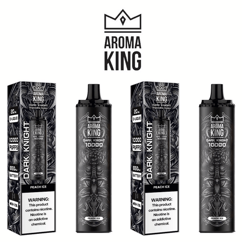 Peach Ice Aroma King Dark Knight 10K Disposable 10 x Vape Device Multipack