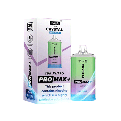 The Crystal Pro Max Plus 10000 Disposable Vape Pod 20MG 10x Multipack