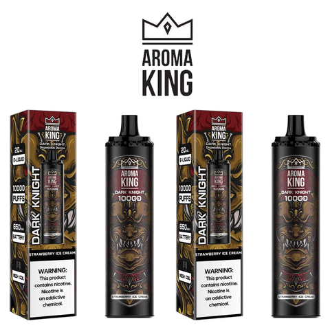 Strawberry Ice Cream Aroma King Dark Knight 10K Disposable 10 x Vape Device Multipack