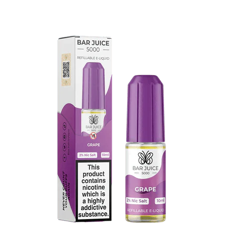 Bar Juice 5000 10ml Nic Salt E-Liquid - Eliquid Base-Grape